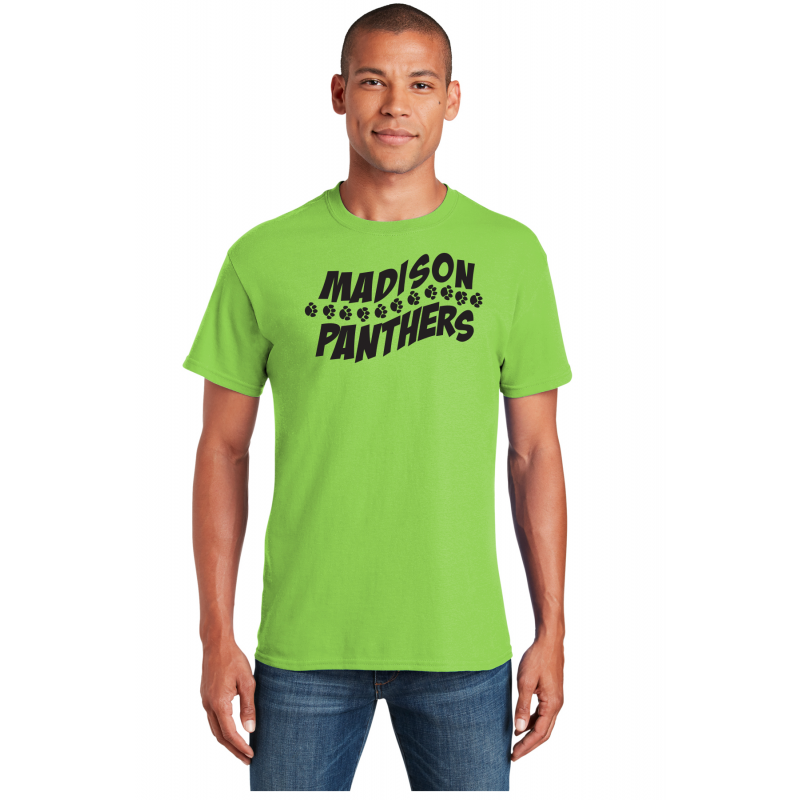 Kinder Garden, Lime Green, MADISON Full Front Logo. Black Logo,    5000 Gildan® - Heavy Cotton™ 100% Cotton T-Shirt