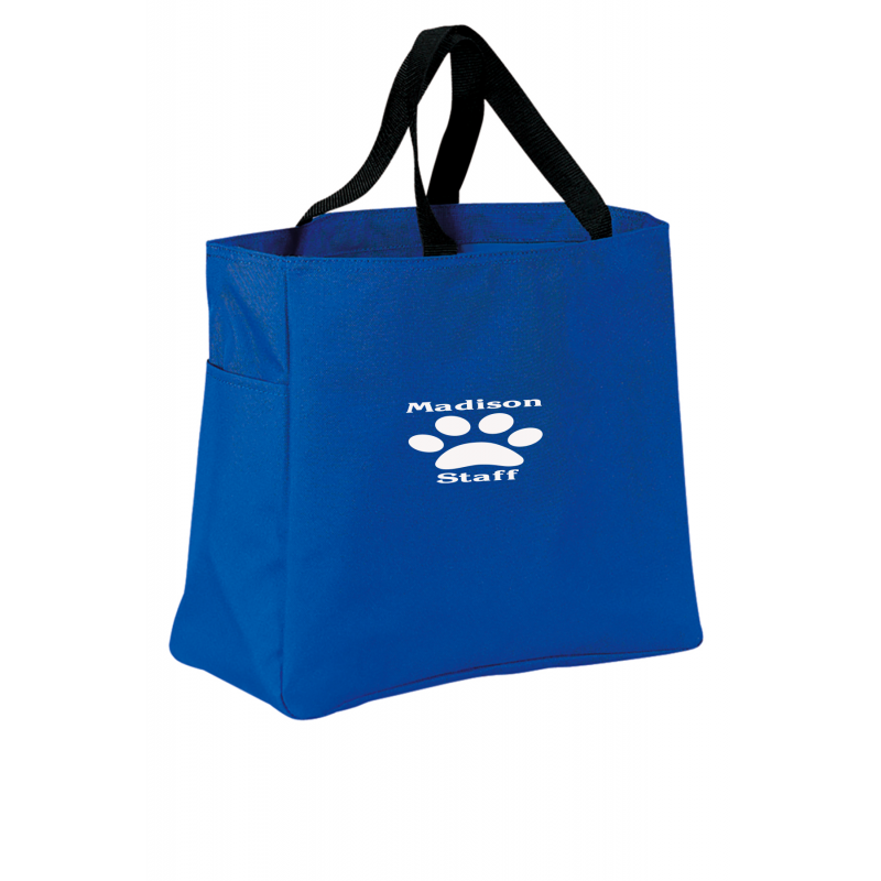 B0750  Port Authority® - Essential Tote WITH WHTE  PRINT LOGO